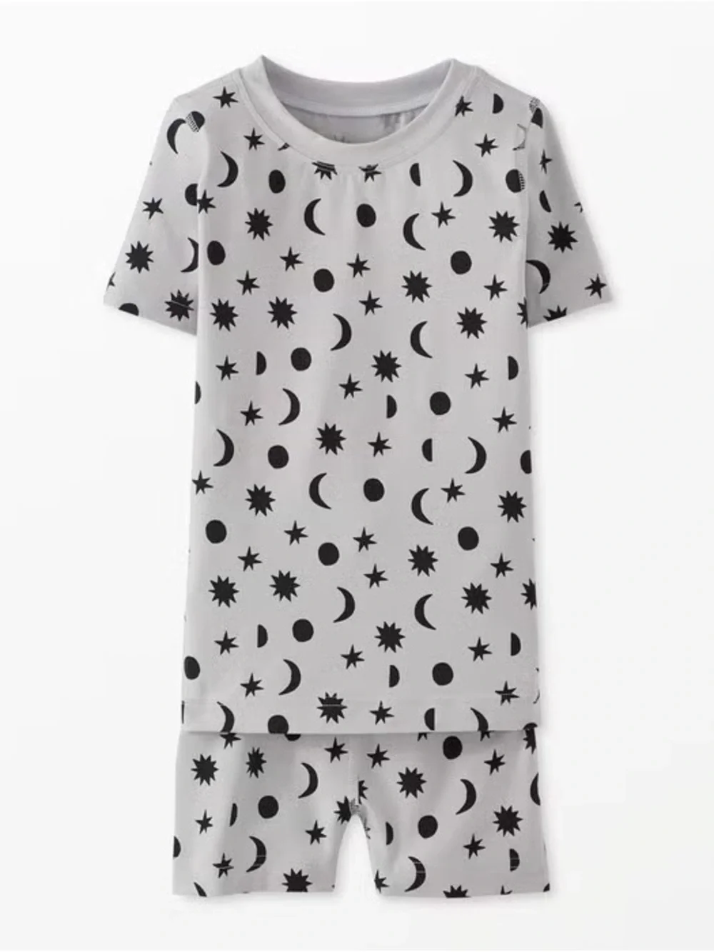 Hanna Andersson Gray Moon & Stars Short Pajama Set